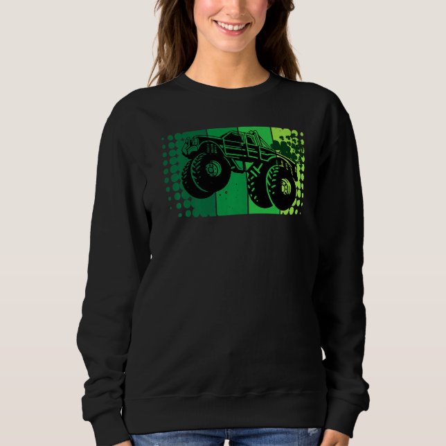 St patrick's day Retro Monster Lastbil för Boys To T Shirt (Framsida)