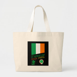 St. Patrick's Day Retrodesign med Irlands flagga Jumbo Tygkasse