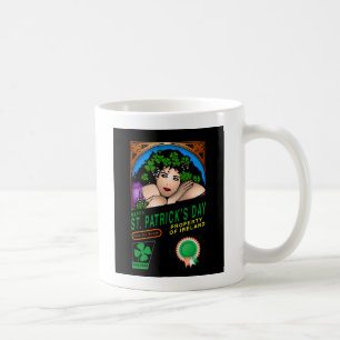 St. Patrick's Day Retrodesign med irländsk flicka Kaffemugg