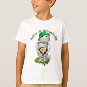 St Patricks Day Robo-x9 Med Guldgryte T Shirt