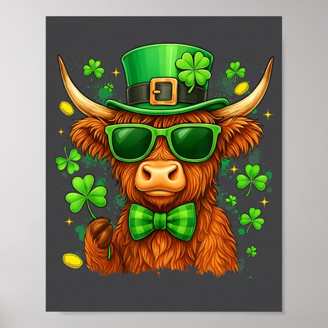 St. Patricks Day Rolig Kviga Shamrocks Män Kvinnor Poster (Framsidan)