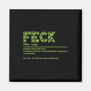 St Patricks Day Roligt Irländskt Feck Definition F Magnet