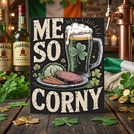 St Patrick's Day Roligt Matkort Julkort