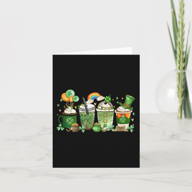 St patricks day Roligt Patrick Coffee Älskare Mana Kort (Framsida)