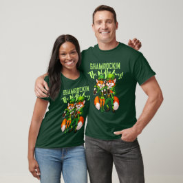 St patrick's day - Roligten Shamrockin Fox Leprech T Shirt
