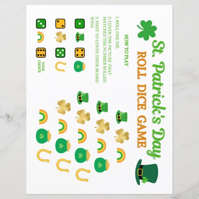 St. Patrick's Day Roll Dice Game (Framsida)