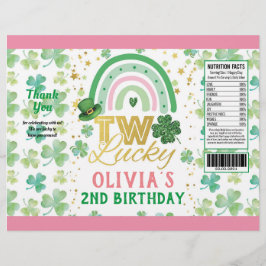 St patrick's day Rosa Two Lucky Chip Bag Wrapper Reklamblad