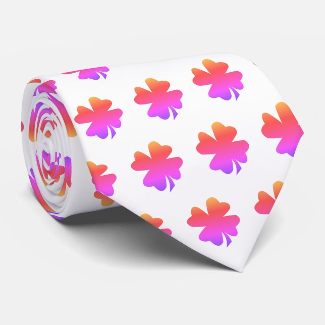 St Patricks Day Rosa Vit Klöverpresent Favor Slips (Rullad)