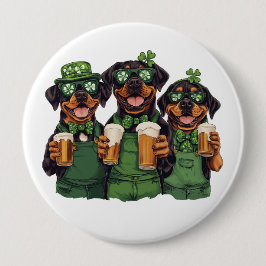 St. Patrick's Day Rottweiler Hundar Knapp