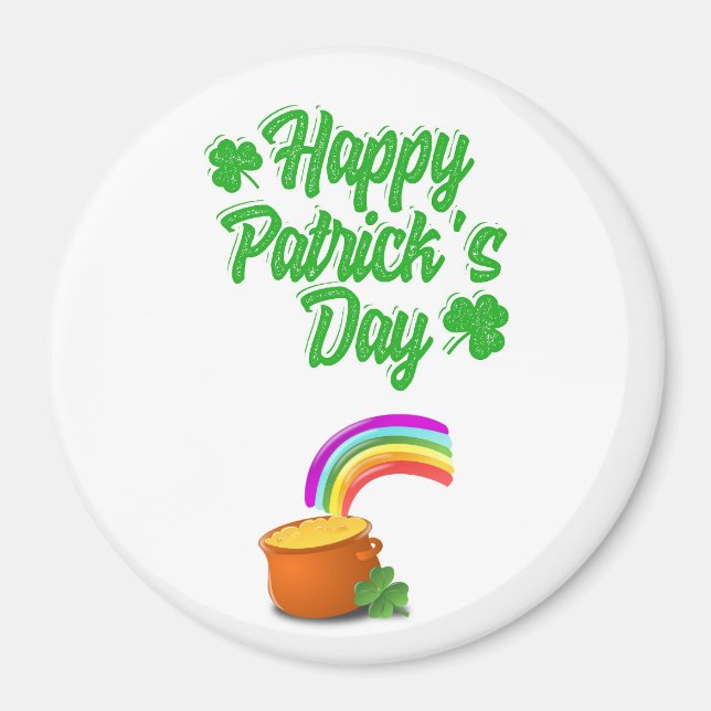 St. Patrick's Day Round Magnet (Framsidan)