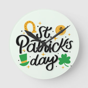 St patricks day rund klocka