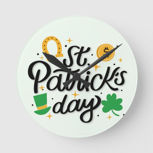 St patricks day rund klocka (Framsida)