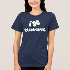 St. Patrick's Day Running Design Shamrock Marathon T Shirt