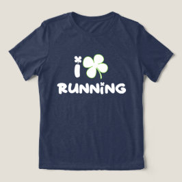 St. Patrick's Day Running Design Shamrock Marathon T Shirt