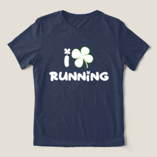 St. Patrick's Day Running Design Shamrock Marathon T Shirt