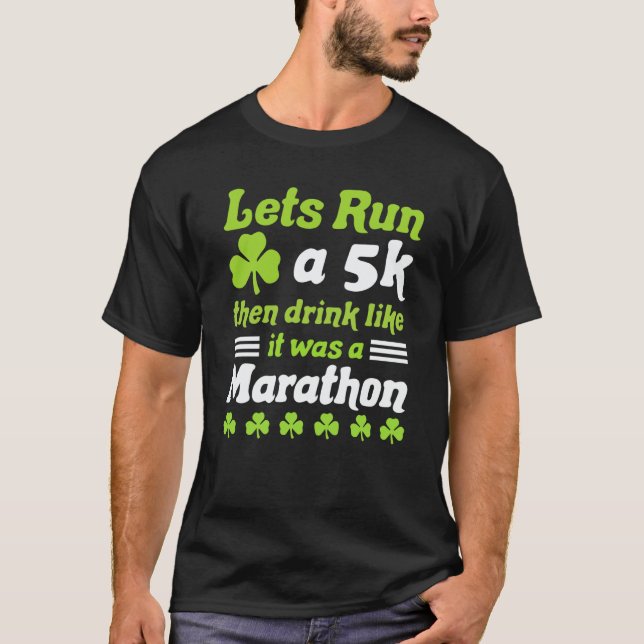 st patricks day running let's run 5k st patricks d t shirt (Framsida)