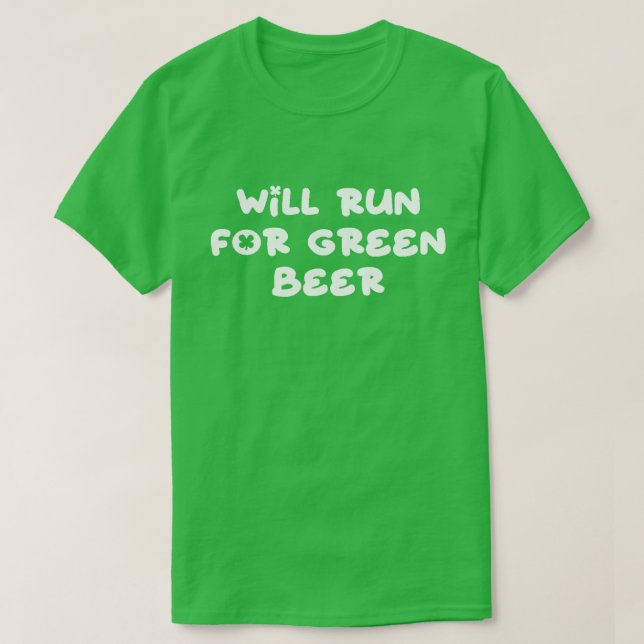 St. Patrick's Day Running, Shamrock Marathon Gift T Shirt (Design framsida)