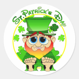 St patrick's day runt klistermärke