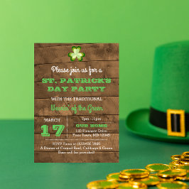 St. Patrick's Day Rustic Party-inbjudan Inbjudningar