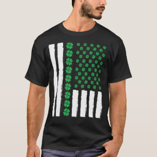 St patrick's day Saint Irish Flagga with Shamrocks T Shirt