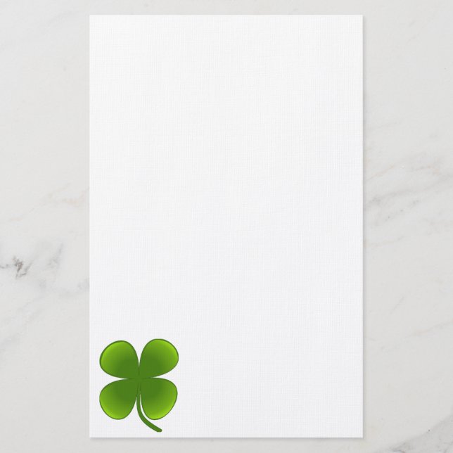 St. Patrick's Day Samrock 4 Löv Klöver Brevpapper (Framsida)