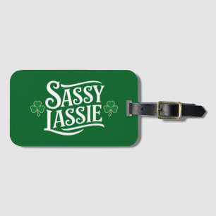 St patricks day Sassy Lassie Funny Irish Girl Bagagebricka