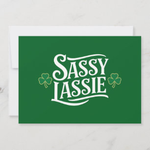 St patricks day Sassy Lassie Funny Irish Girl Inbjudningar