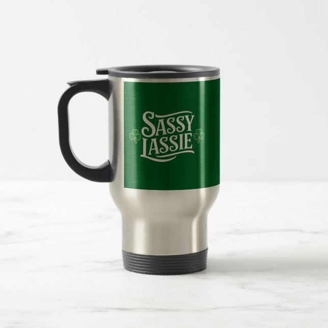 St patricks day Sassy Lassie Funny Irish Girl Resemugg (Vänster)