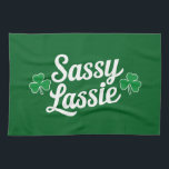 St patricks day Sassy Lassie Funny Irish Kökshandduk<br><div class="desc">St patricks day Sassy Lassie Funny Irish</div>