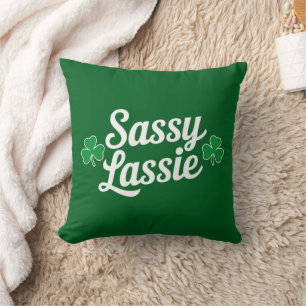 St patricks day Sassy Lassie Funny Irish Kudde