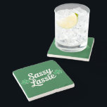 St patricks day Sassy Lassie Funny Irish Stenunderlägg<br><div class="desc">St patricks day Sassy Lassie Funny Irish</div>