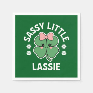 St Patricks Day Sassy Little Lassie Barn Flickor Pappersservett