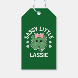 St Patricks Day Sassy Little Lassie Barn Flickor Presentetikett