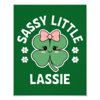 St patricks day Sassy Little Lassie Kids Girl
