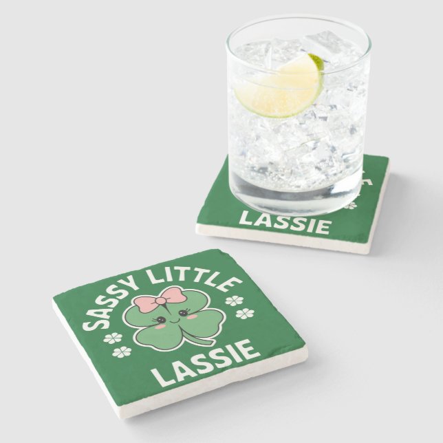 St patricks day Sassy Little Lassie Kids Girl Stenunderlägg (Sidan)
