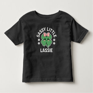 St patricks day Sassy Little Lassie Kids Girl T Shirt