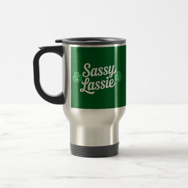 St Patricks Day Sassy Tjej Rollig Irländsk  Resemugg (Vänster)