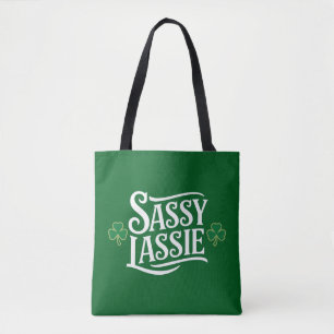 St Patricks Day Sassy Tjej Rollig Irländsk Tjej Tygkasse