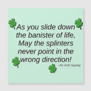 St. Patrick's Day Say Magnet Card