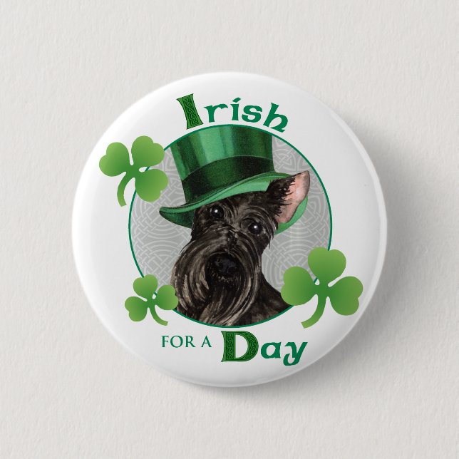 St. Patrick's Day Scottish Terrier Knapp (Framsida)