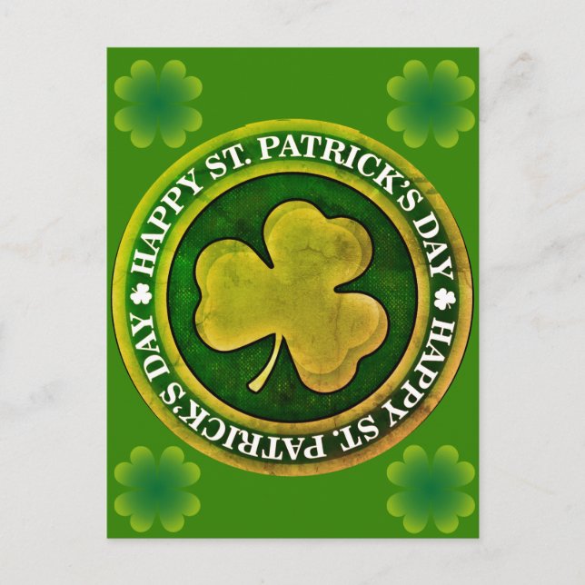 St patrick's day Seal Vykort (Framsida)