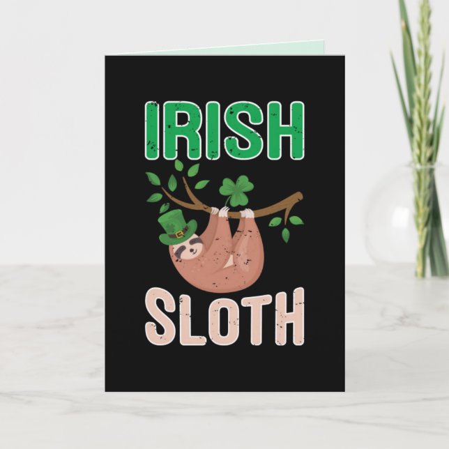 St. Patrick's Day Sengångare Faltad Julkort Helgkort (Framsida)