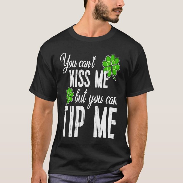 St Patricks Day  Servitris Bartender Servitör Dric T Shirt (Framsida)
