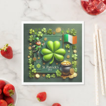 St. Patrick's Day Shamrock and Leprechaun