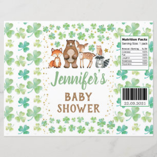 St patrick's day Shamrock Animals Chip Bag Wrapper