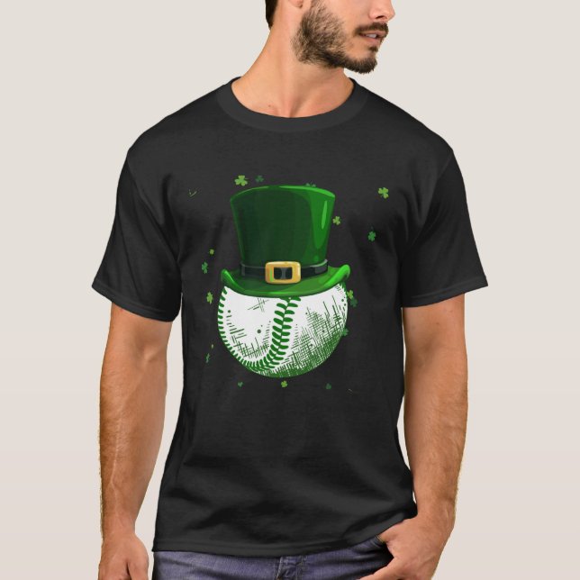 St Patricks Day Shamrock Baseball Saint Paddy s Ki T Shirt (Framsida)