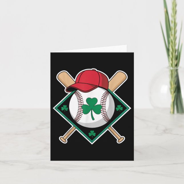St Patricks Day Shamrock Baseboll Irländsk För Bar Kort (Framsida)
