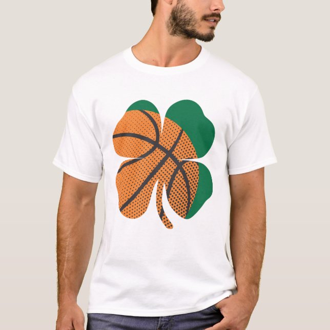 St patricks day Shamrock Basketball Saint Paddy's T Shirt (Framsida)