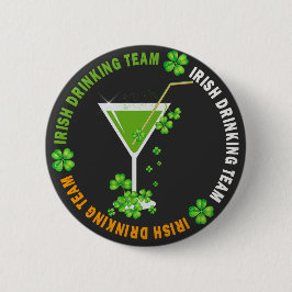 St. Patricks Day Shamrock Cocktail Button Knapp