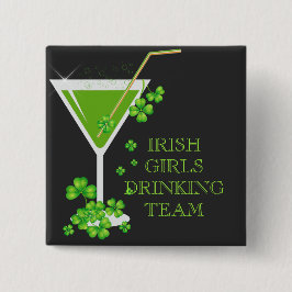 St. Patricks Day Shamrock Cocktail Button Knapp